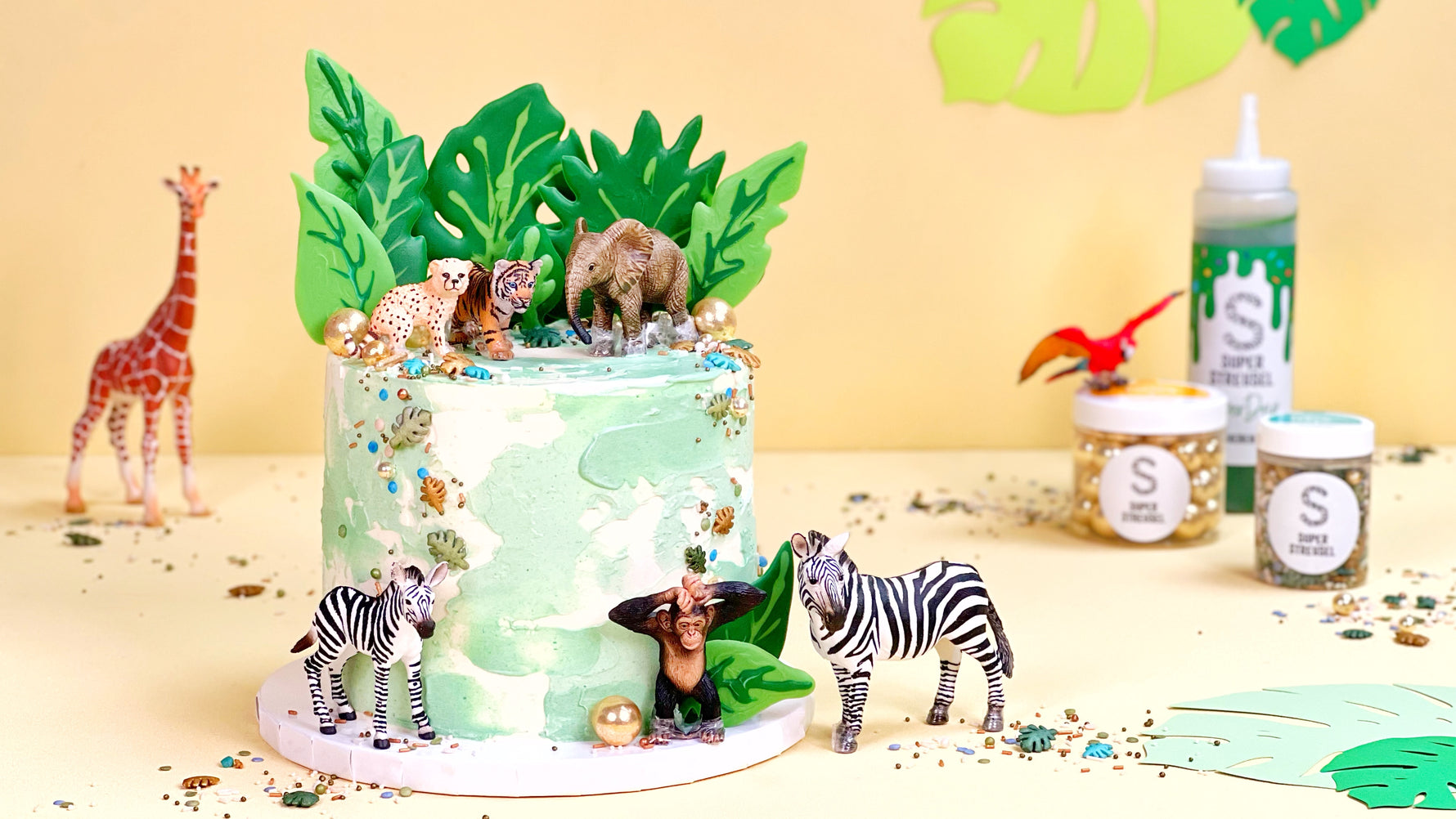 DschungelTorte mit Schleichtieren