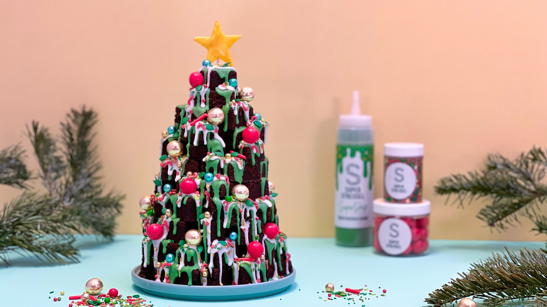 Brownie Weihnachtsbaum