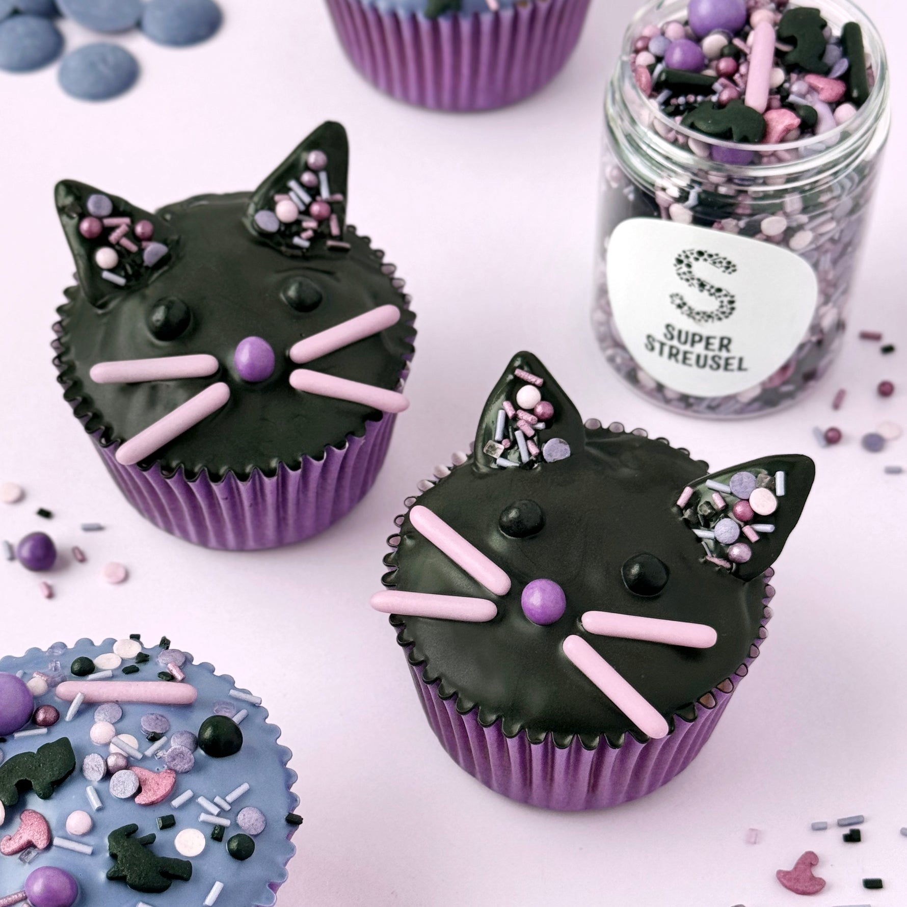 Schwarze Katzen Muffins