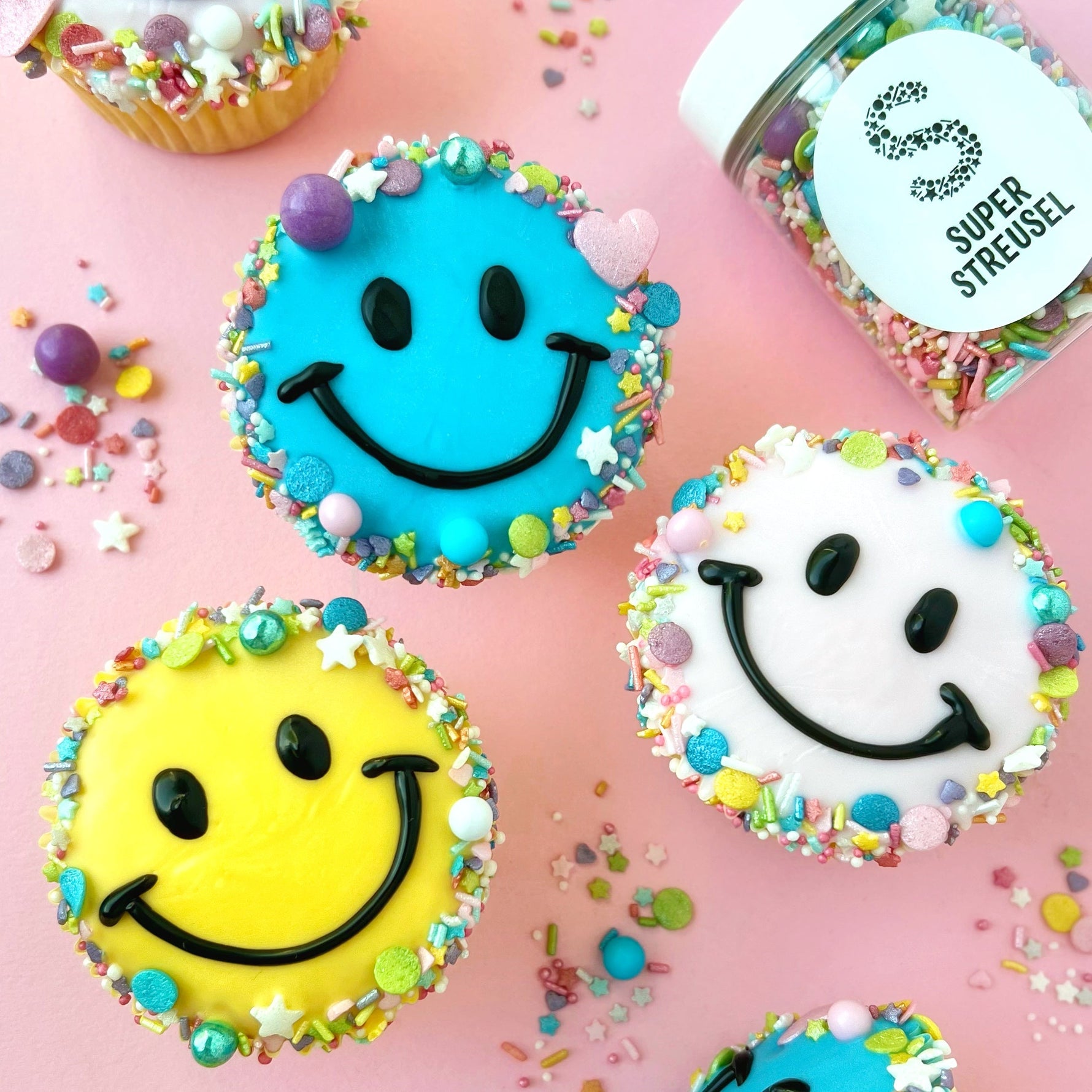 Bunte SmileyMuffins